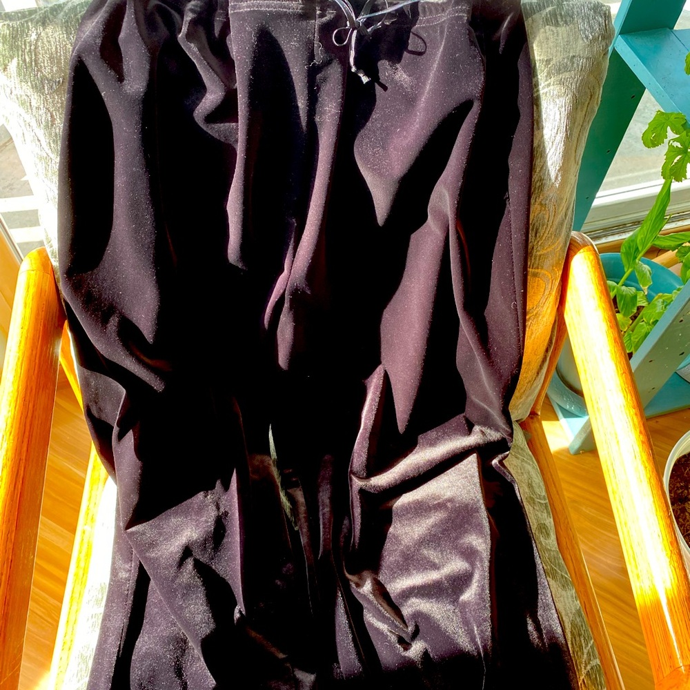 Classic black velvet pants